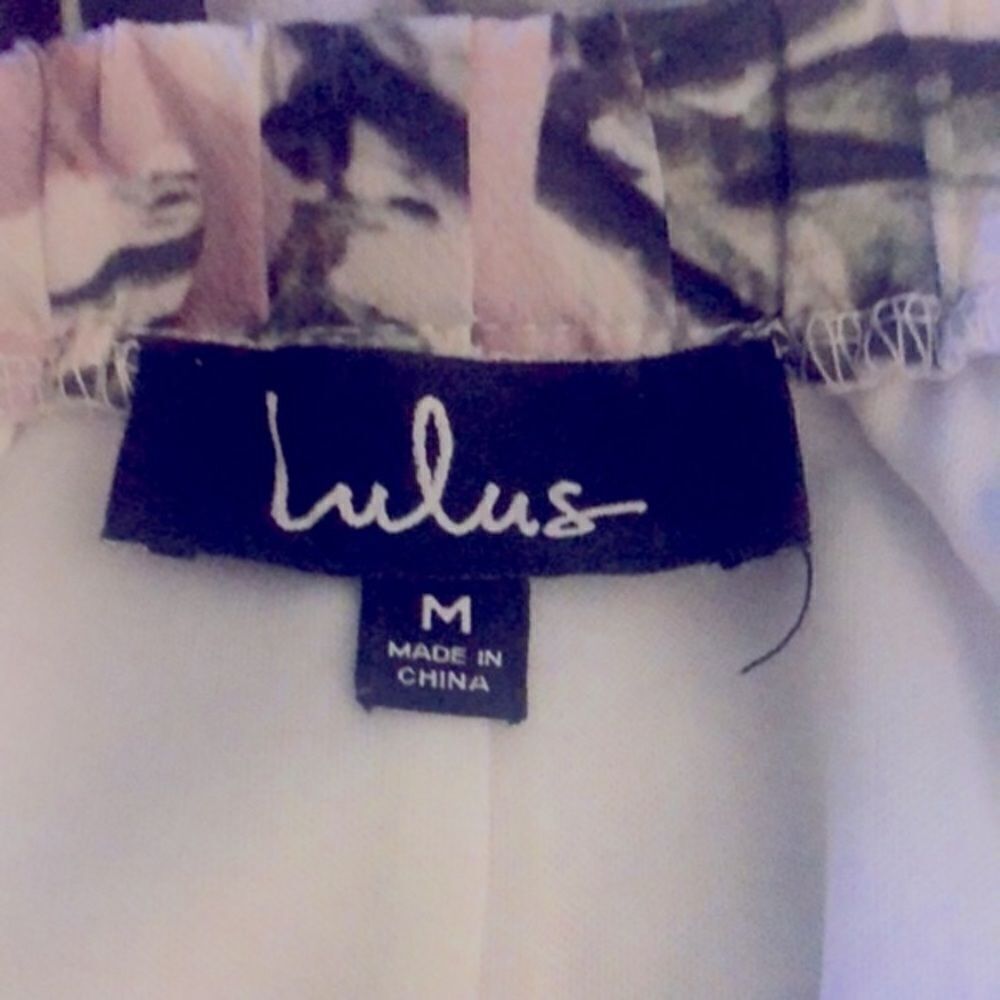 Lulus Dream of You Ivory Floral Print Off-the-Shoulder Shift Dress Size Medium - Picture 4 of 6